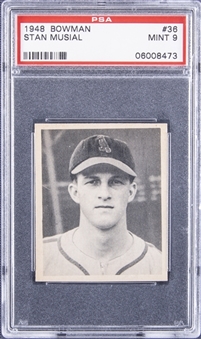 1948 Bowman #36 Stan Musial Rookie Card – PSA MINT 9